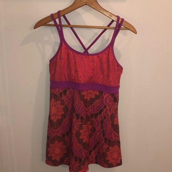PrAna Breathe Kaley strappy pink and purple tank - Picture 2 of 7